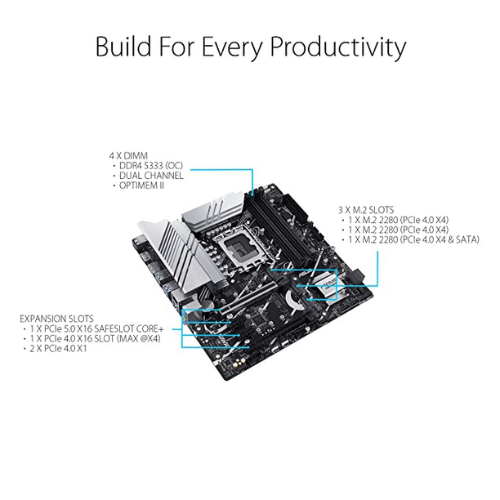 ASUS Prime Z790M-PLUS D4 LGA 1700 mATX Motherboard DDR4