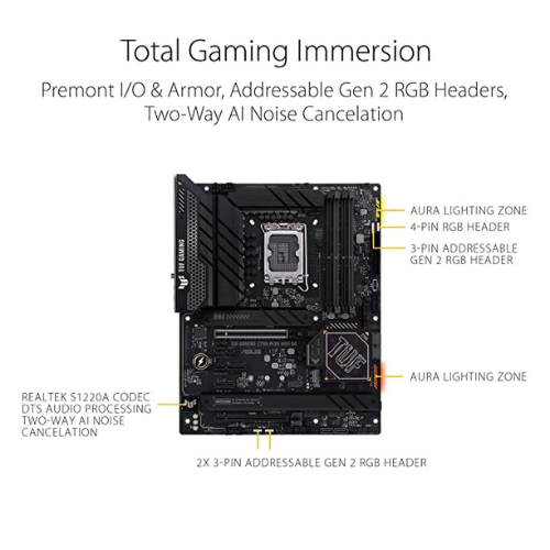 ASUS Tuf Gaming Z790-Plus WiFi Intel LGA 1700 ATX Gaming Motherboard DDR4